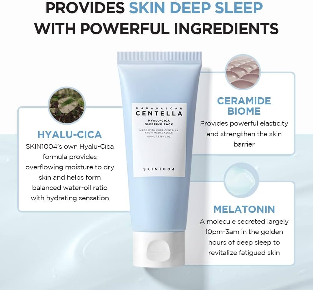 SKIN1004 Madagascar Centella Hyalu-Cica Sleeping Pack 100ml قناع النوم بخلاصة السينتيلا 100مل