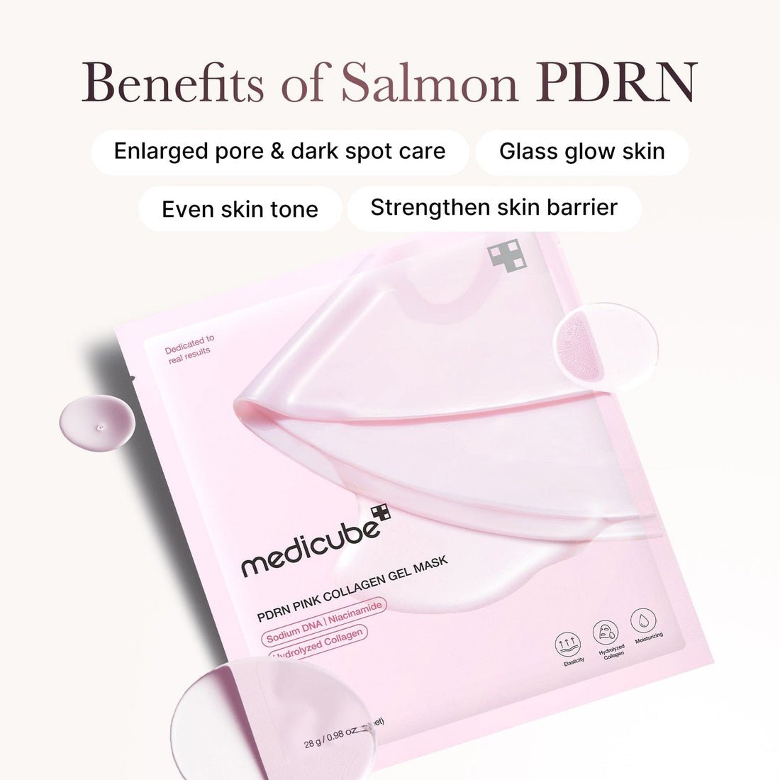 قناع جل الكولاجين الوردي PDRN من ميديكوب MEDICUBE PDRN Pink Collagen Gel Mask