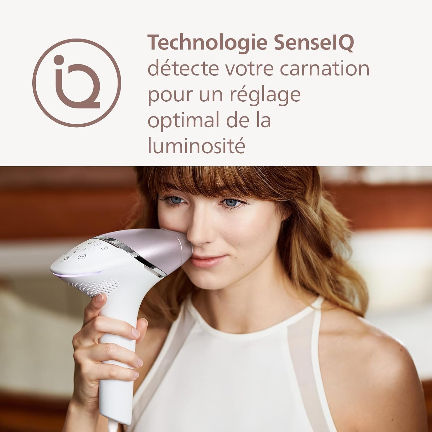 Philips Lumea Épilateur à lumière pulsée Série 8000 – épilateur avec technologie SenseIQ, 4 embouts et tondeuse-stylo Satin Compact, utilisation filaire (modèle BRI949/00)