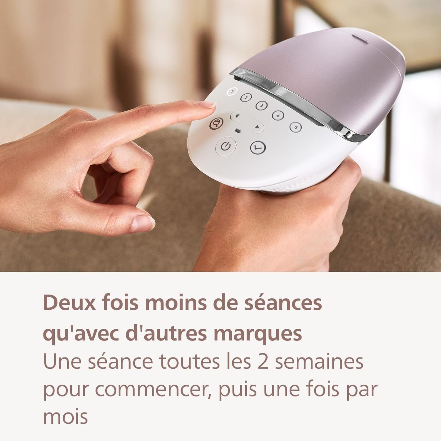 Philips Lumea Épilateur à lumière pulsée Série 8000 – épilateur avec technologie SenseIQ, 4 embouts et tondeuse-stylo Satin Compact, utilisation filaire (modèle BRI949/00)