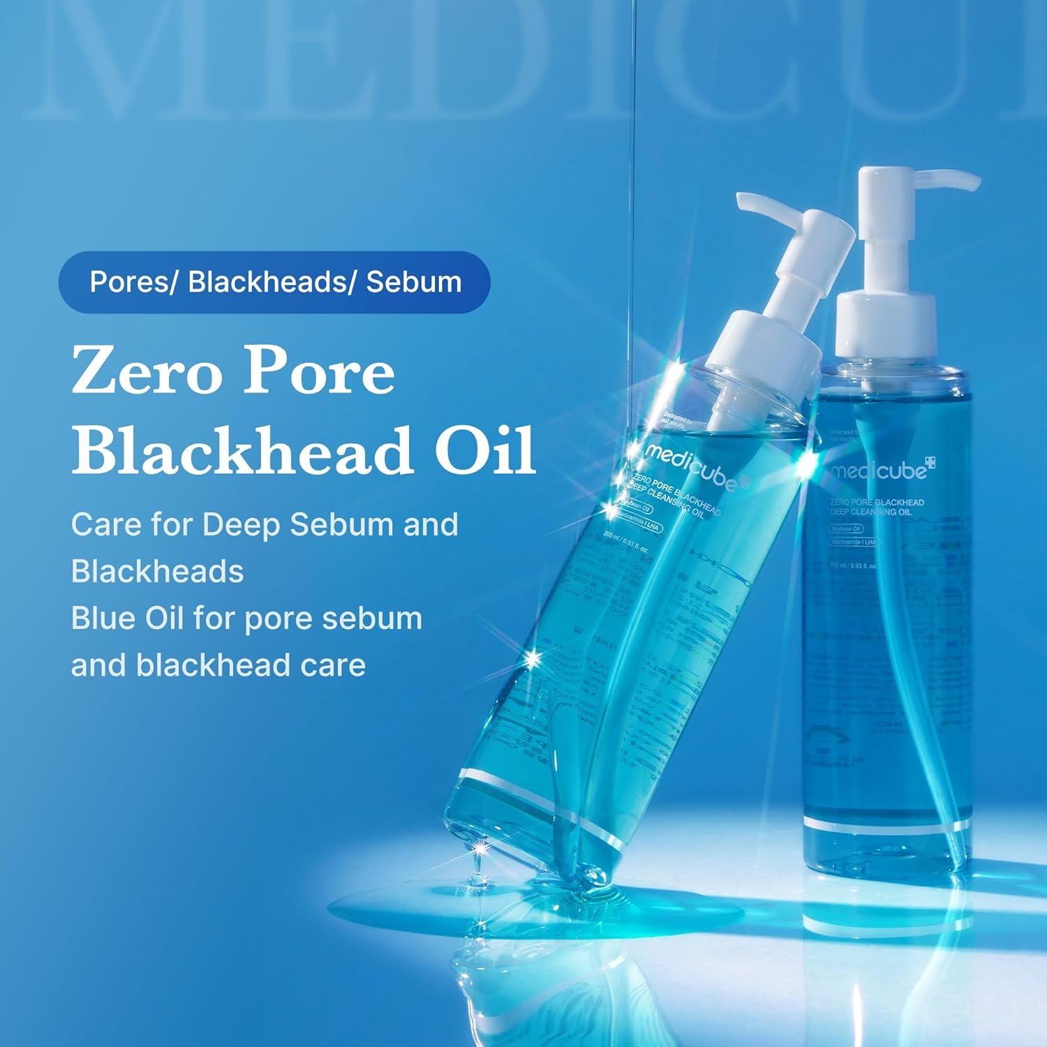 Medicube Zero Pore Blackhead Deep Cleansing Oil 205 ml  غسول زيتي لتنظيف عميق للرؤوس السوداء