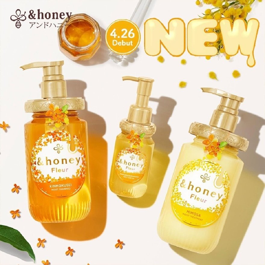 &HONEY FLEUR KINMOKUSEI & MIMOSA MOIST HAIR OIL