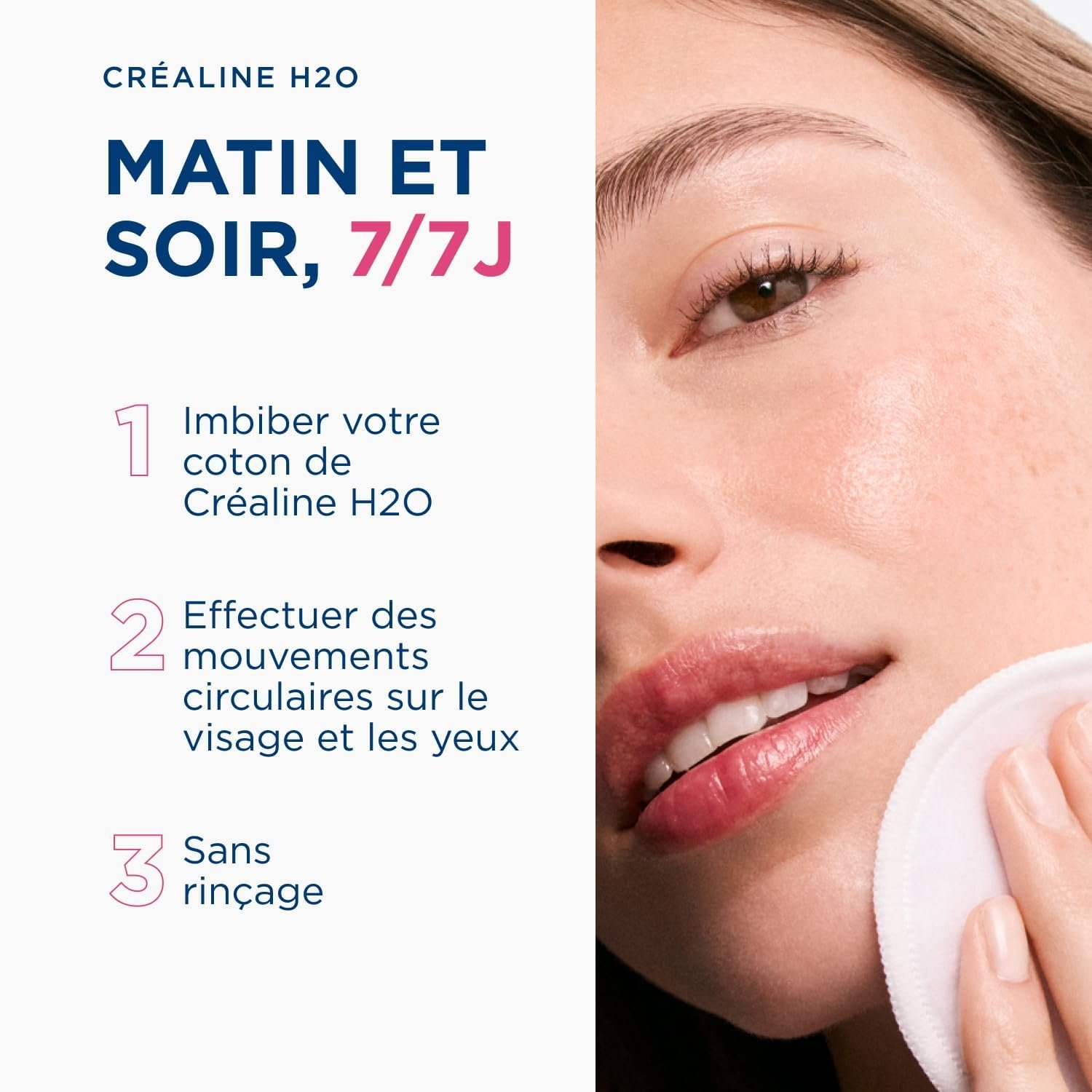BIODERMA Créaline H2O – L’eau micellaire originale, nettoyante et démaquillante – Élimine le maquillage, le pollen et les résidus de pollution – Peaux sensibles – Flacon 500 ml