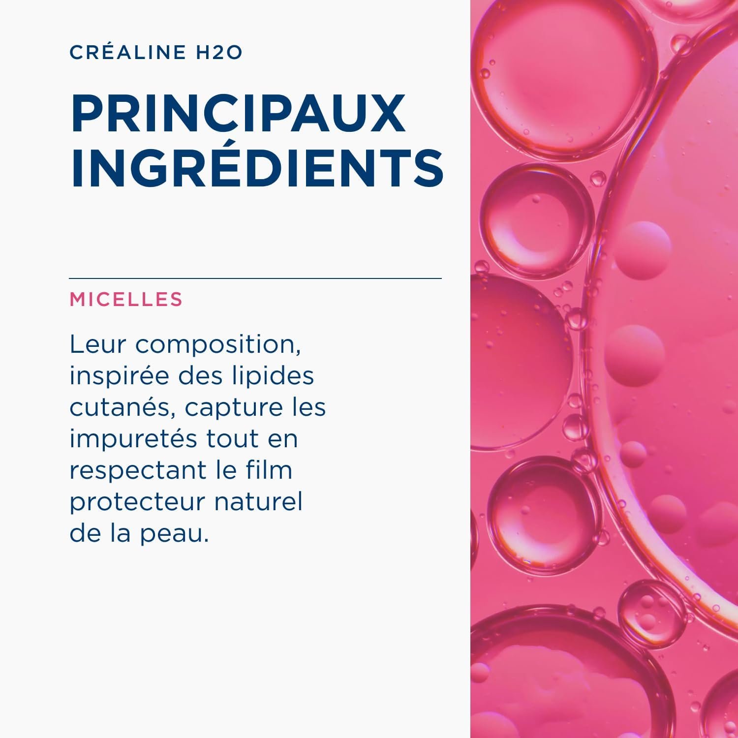 BIODERMA Créaline H2O – L’eau micellaire originale, nettoyante et démaquillante – Élimine le maquillage, le pollen et les résidus de pollution – Peaux sensibles – Flacon 500 ml