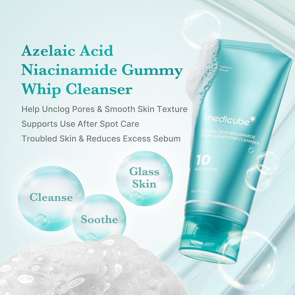 MEDICUBE AZELAIC ACID NIACINAMIDE DEEP CLEAN FOAM CLEANSER 120G