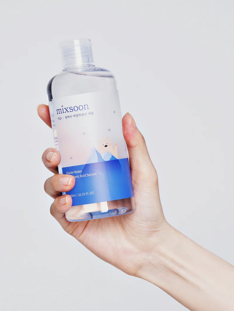 Mixsoon Glacier Water Hyaluronic Acid Serum ميكسون الجليدي المائي مصل حمض الهيالورونيك لتهدئة البشرة وترطيبها