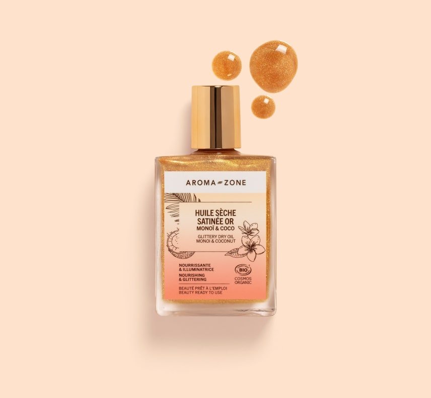 Aroma-Zone Huile sèche Satinée Or الزيت الجاف العضوي الذهبي من أروما زون