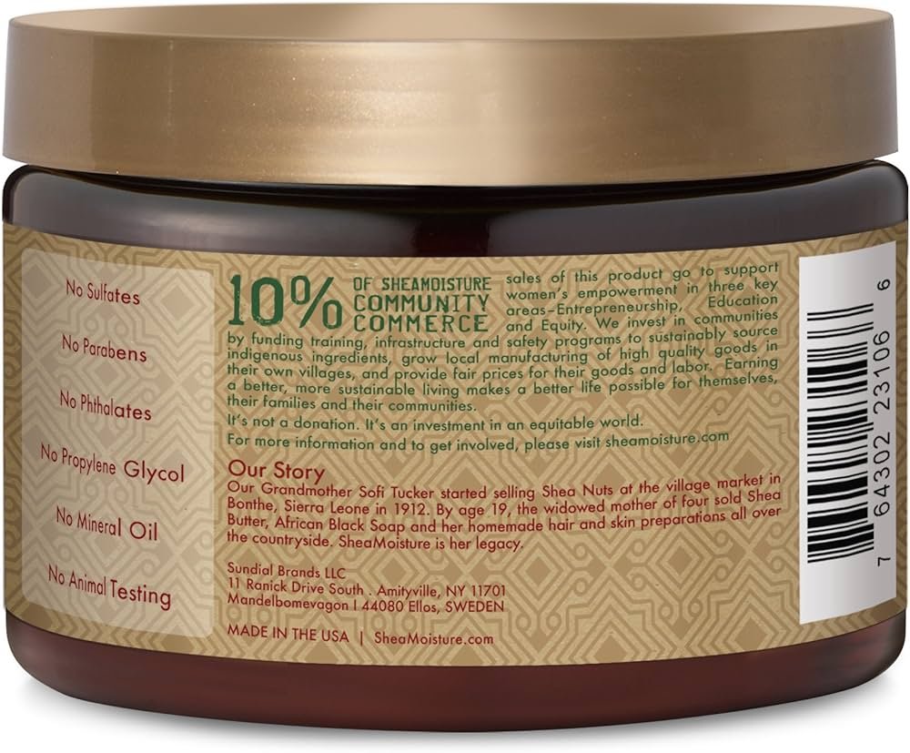 Shea Moisture Intensive Hydration Hair Masque 284g قناع الترطيب المكثف للشعر بعسل المانوكا وزيت المافورا من شيا مويستشر 284 غ