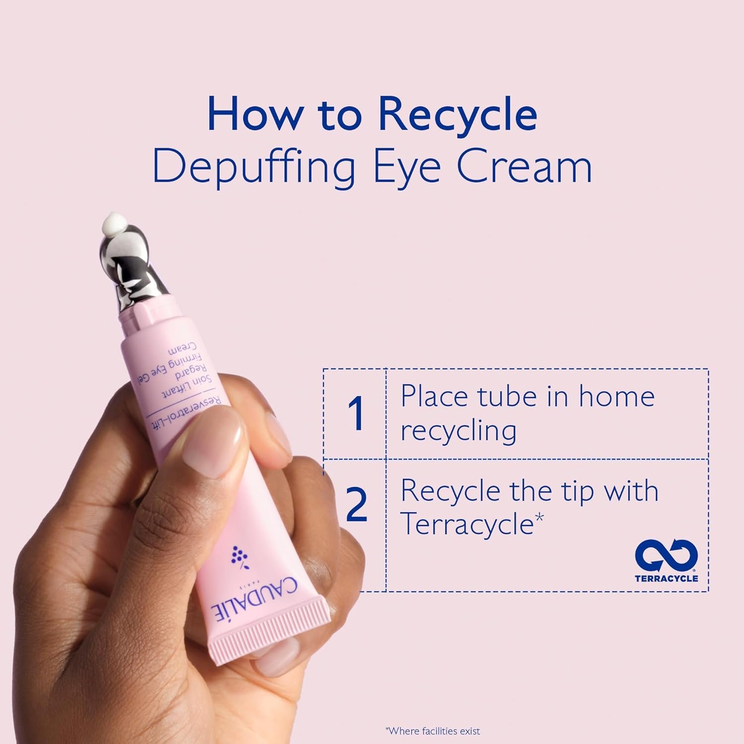 Caudalie Resveratrol-Lift Firming Depuffing Eye Gel Cream with Peptides, Hyaluronic Acid, and Vegan Collagen I – 15 mL