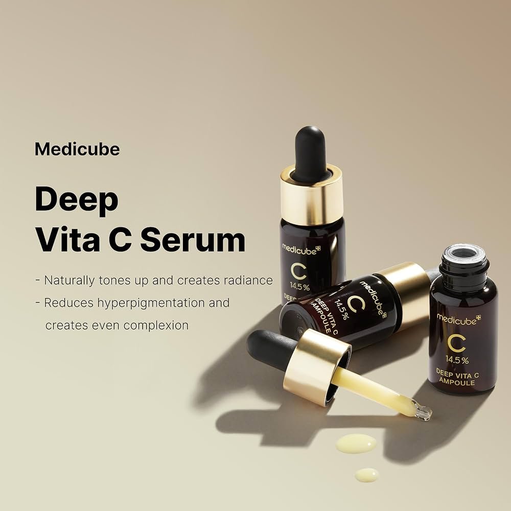 MEDICUBE DEEP VITA C AMPOULE 14,5% مجموعة أمبولات ديب فيتا سي بنسبة 14.5% من ميديكوب