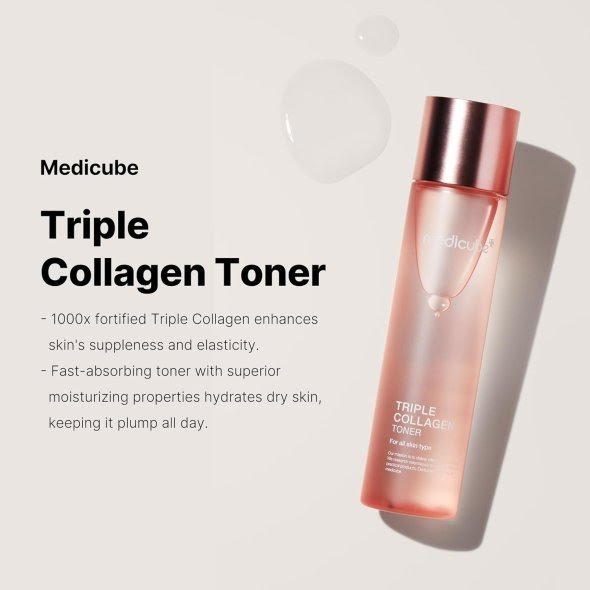 ميديكوب تونر ثلاثي الكولاجين 140 مل  MEDICUBE TRIPLE COLLAGEN TONER 140ML