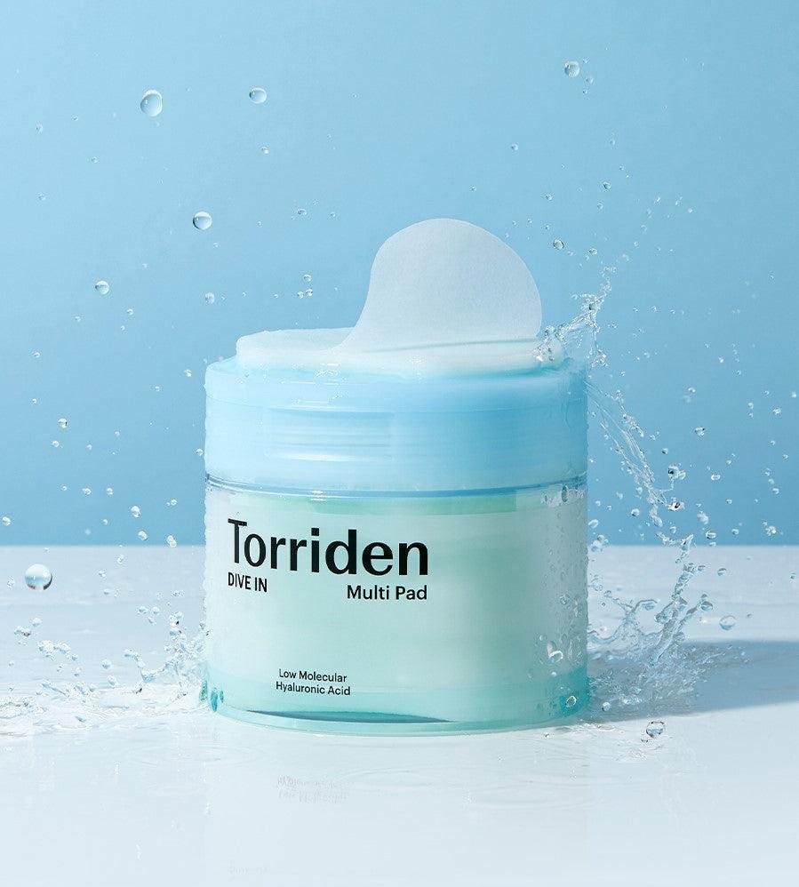 Torriden DIVE-IN Low Molecule Hyaluronic acid Multi Pad 80 sheats منظفات قطنية لترطيب وتحسين البشره بالهيالورنيك اسيد والسيراميد