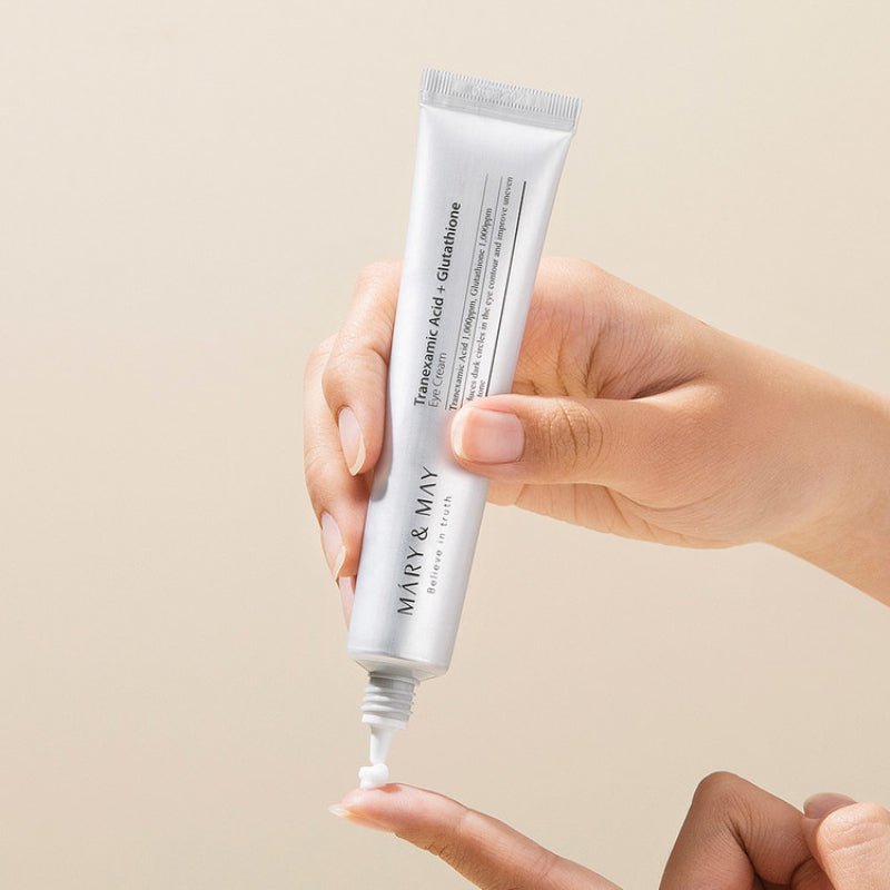 MARY & MAY TRANEXAMIC ACID + GLUTATHION EYE CREAM – 30ML | ماري اند ماي كريم العين بحمض الترانيكساميك + الجلوتاثيون – 30 مل