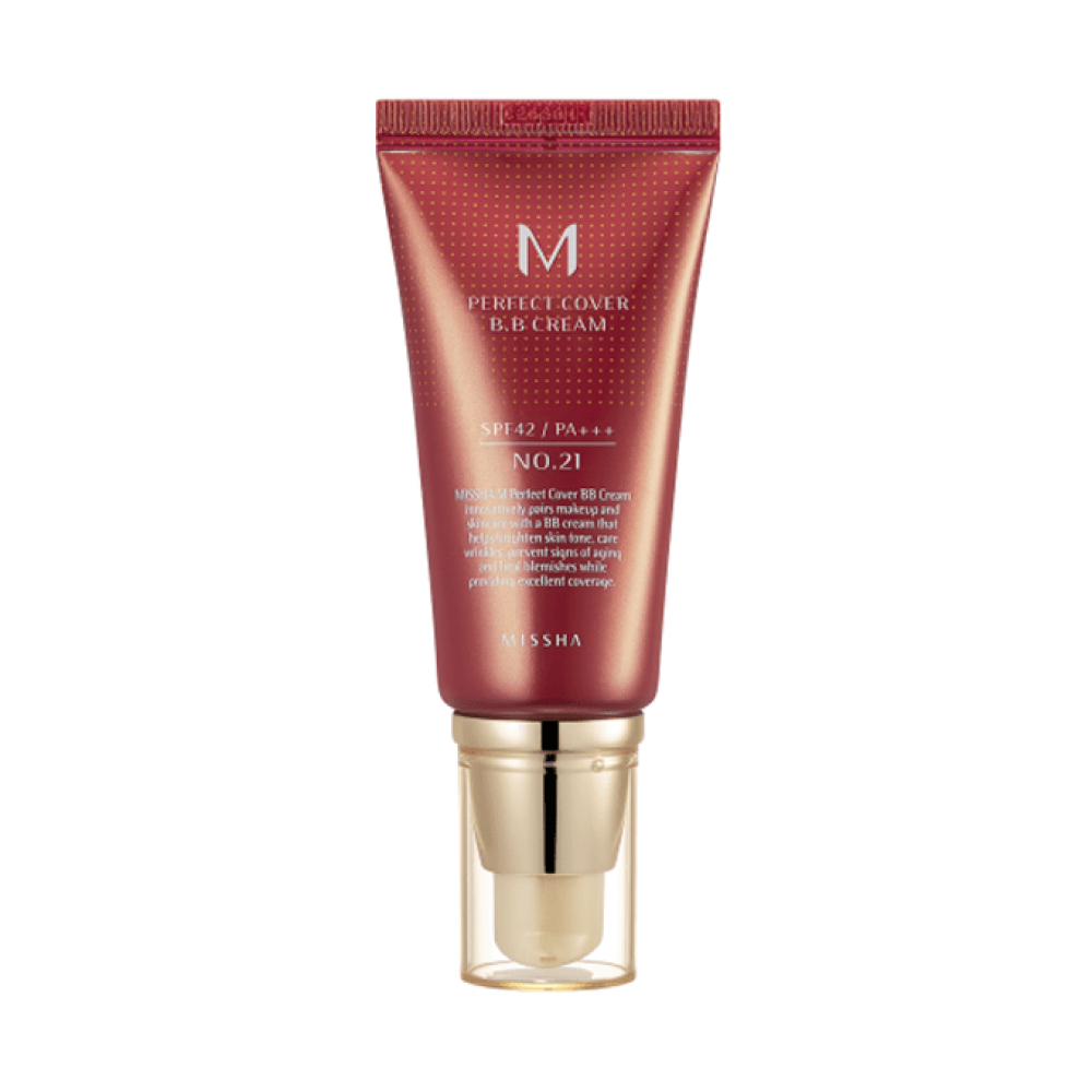 كريم اساس بي بي من ميشا 50مل – +++Missha M Perfect Cover BB Cream with SPF42 PA