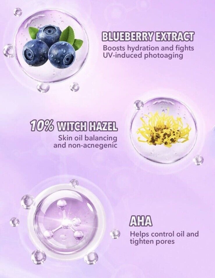 SHEGLAM Good Grip Hydrating Primer-Blueberry+AHA برايمر شيجلام بمستخلص التوت لموازنة زيوت البشرة و تضييق المسام