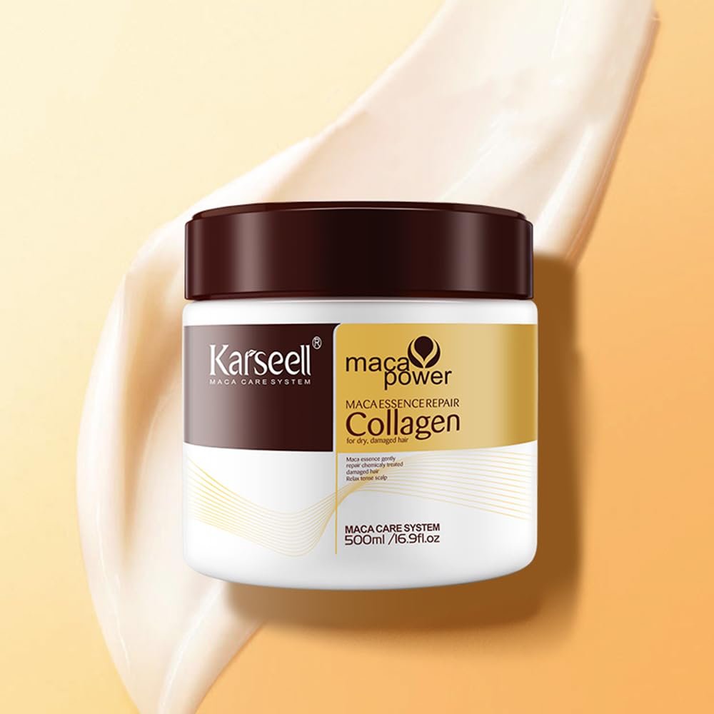 Karseell Collagen Hair Treatment Mask with for Intense Hydration and Repair 500ml ماسك الشعر من كارسيل بالكولاجين 500 مل