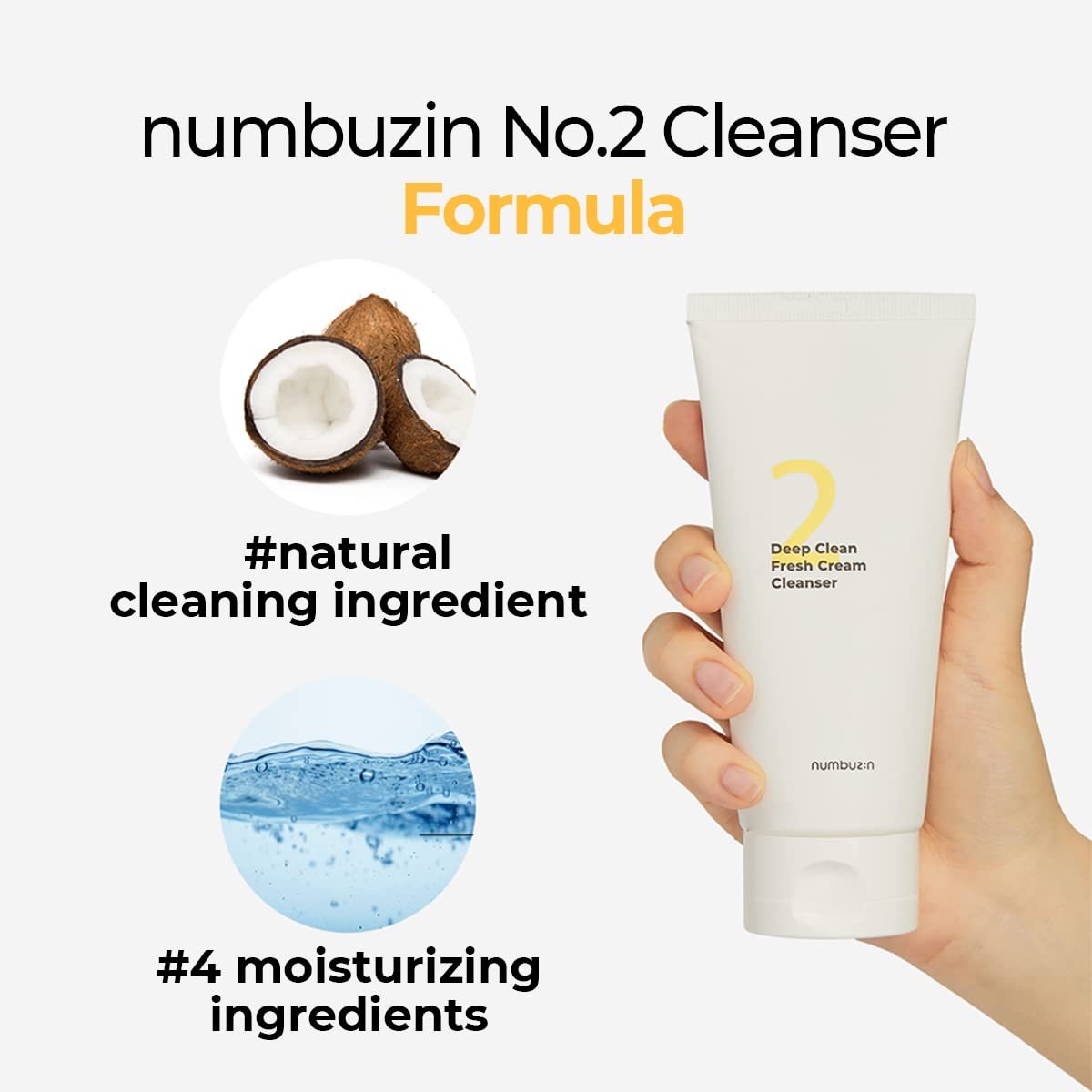 numbuzin No.2 Deep Clean Fresh Cream Cleanser نامبوزن رقم 2 منظف عميق وغسول الوجه