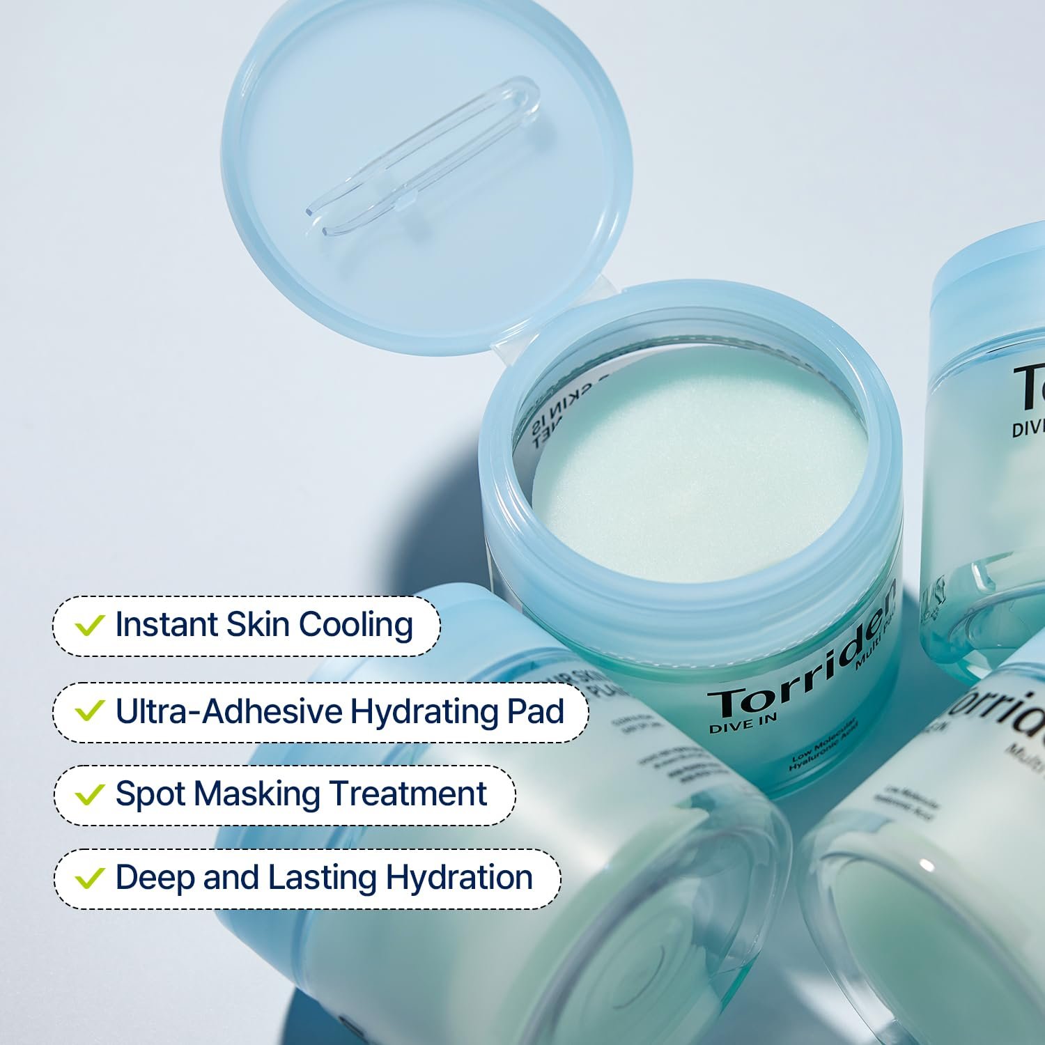 Torriden DIVE-IN Low Molecule Hyaluronic acid Multi Pad 80 sheats منظفات قطنية لترطيب وتحسين البشره بالهيالورنيك اسيد والسيراميد