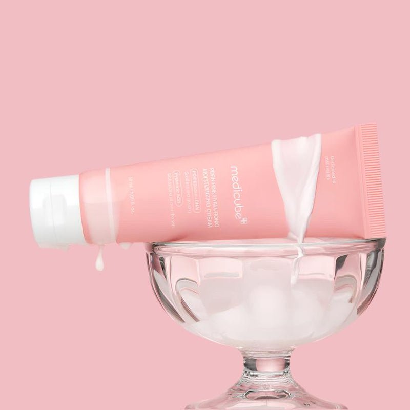 MEDICUBE PDRN PINK HYALURONIC MOISTURIZING CREAM 50ML كريم مرطب بحمض الهيالورونيك الوردي من ميديكوب 50 مل
