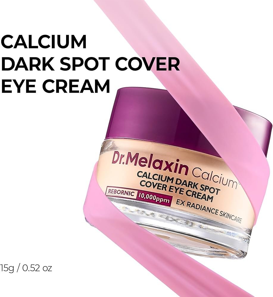 Dr.Melaxin Calcium Dark Spot Eye Cream 15g – Niacinamide & Calcium Gluconate Eye Cream for Dark Circles, Under Eye Bags & Sagging | Hydrolyzed Elastin EX Volume Firming | Korean Eye Cream