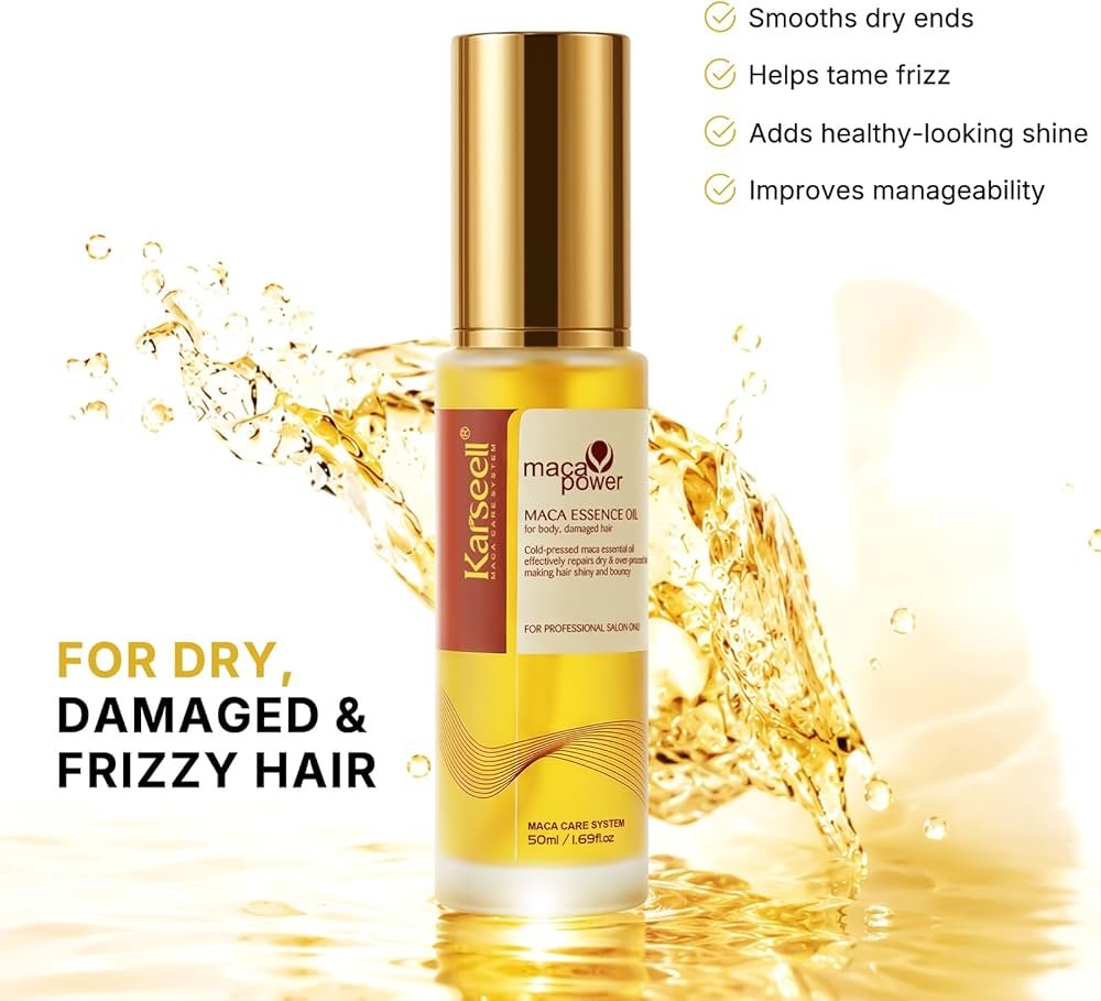 Karseell Moroccan Argan Oil for Hair Healing Cold Pressed Weightless Argan Oil Hair Serum for Dry Damaged Hair 50ml