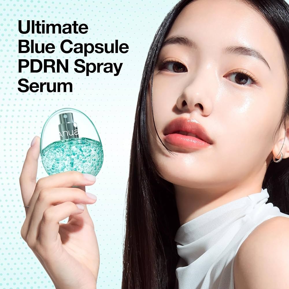 ANUA PDRN Collagen Glow Facial Serum Spray, Hydrating Face Mist, Hyaluronic Acid, dewy glass finish, All Skin Types, Instant Plumping Hydration, Firming Care, Korean Skincare, 1.01 fl oz