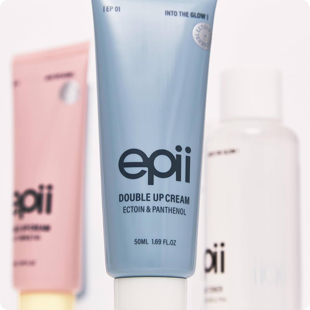 epii Double Up Cream – Ectoin Face Moisturizer with Panthenol & 15% Squalane – Korean Skincare Soothing Barrier Repair Cream for Sensitive Skin Dry Skin Redness & Daily Hydration 50mL