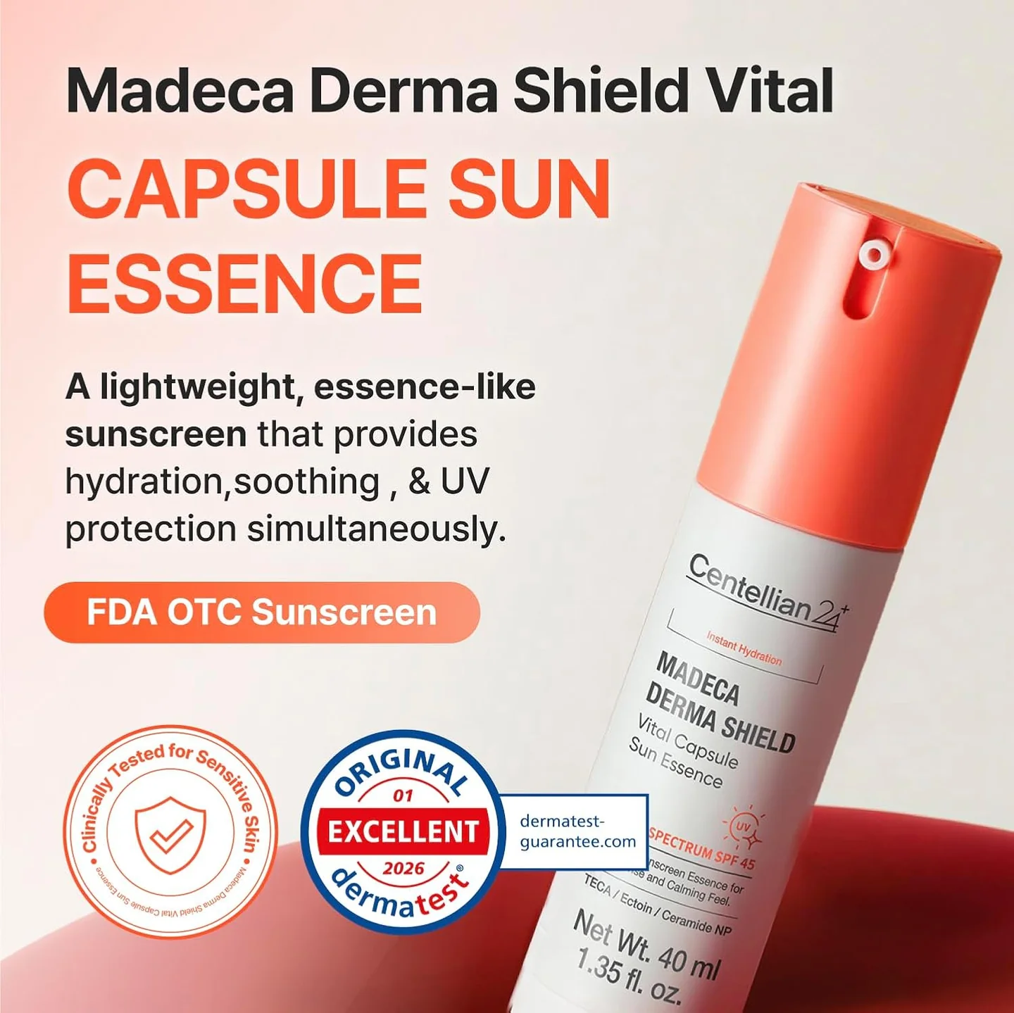 Madeca Derma Shield Vital Capsule Sun Essence 40ml