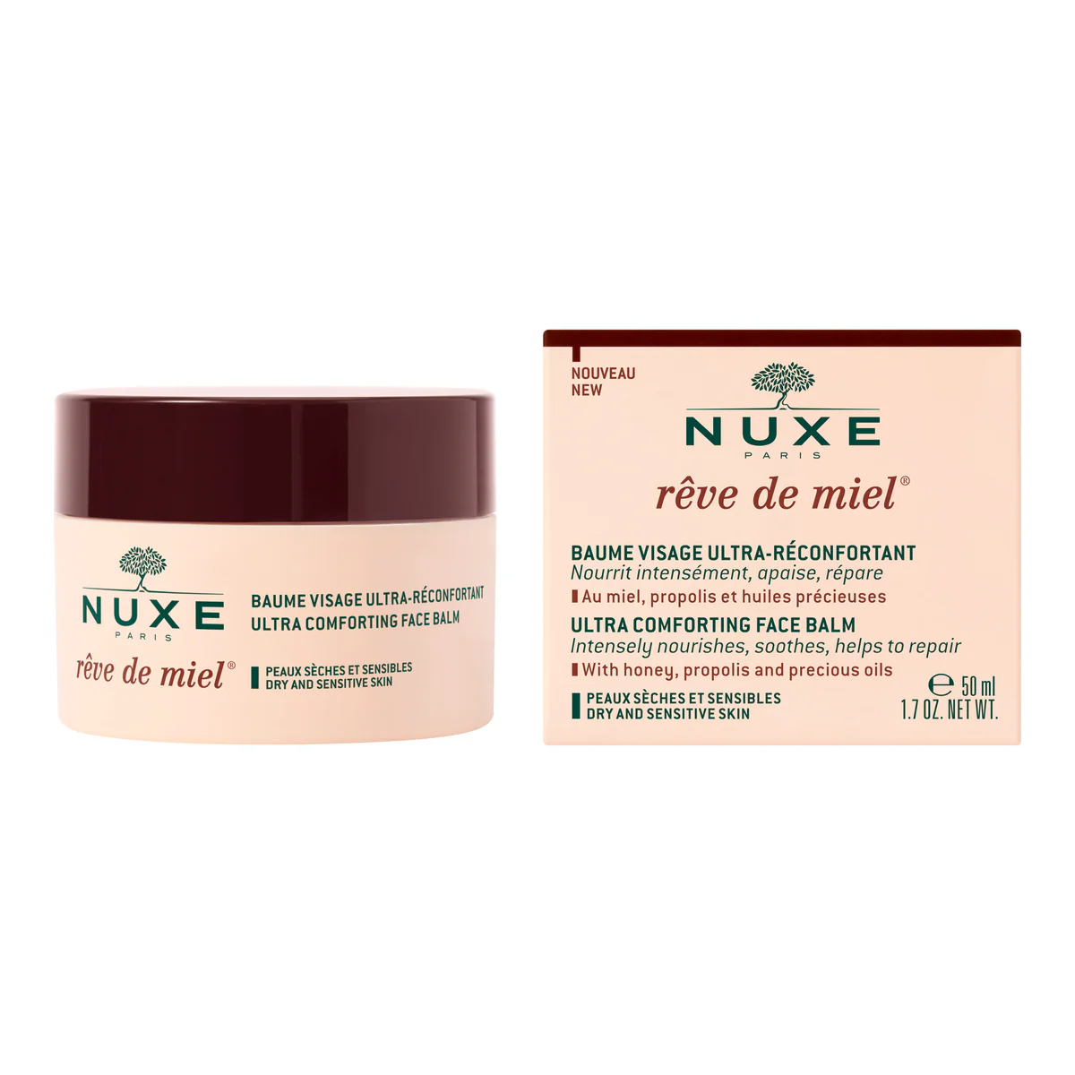 NUXE Rêve de Miel Baume Visage Ultra-Réconfortant