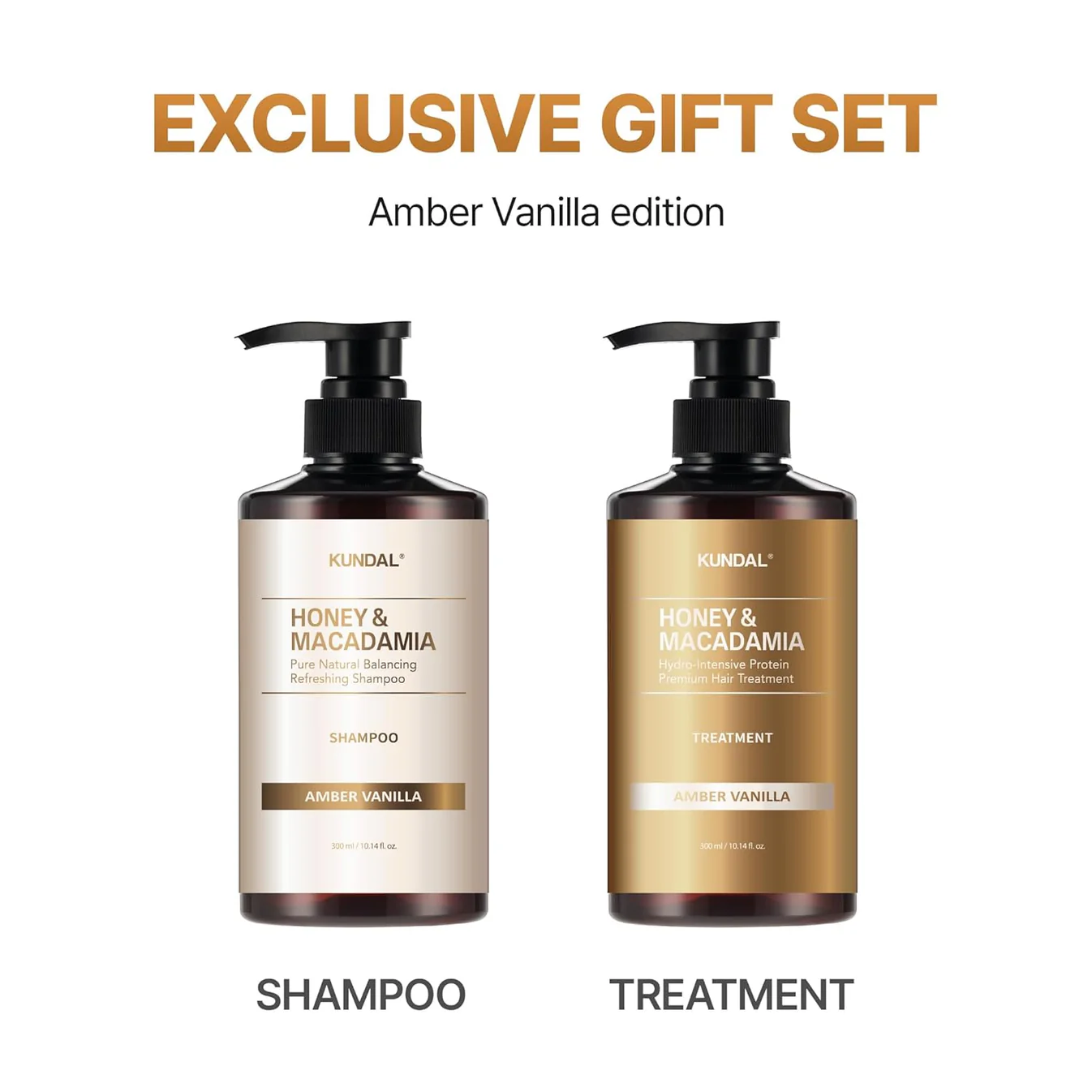 Kundal Amber & Vanilla Shampoo + Conditioner Hair Care Set – 2 Pcs
