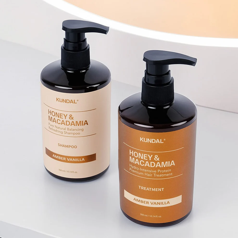 Kundal Amber & Vanilla Shampoo + Conditioner Hair Care Set – 2 Pcs