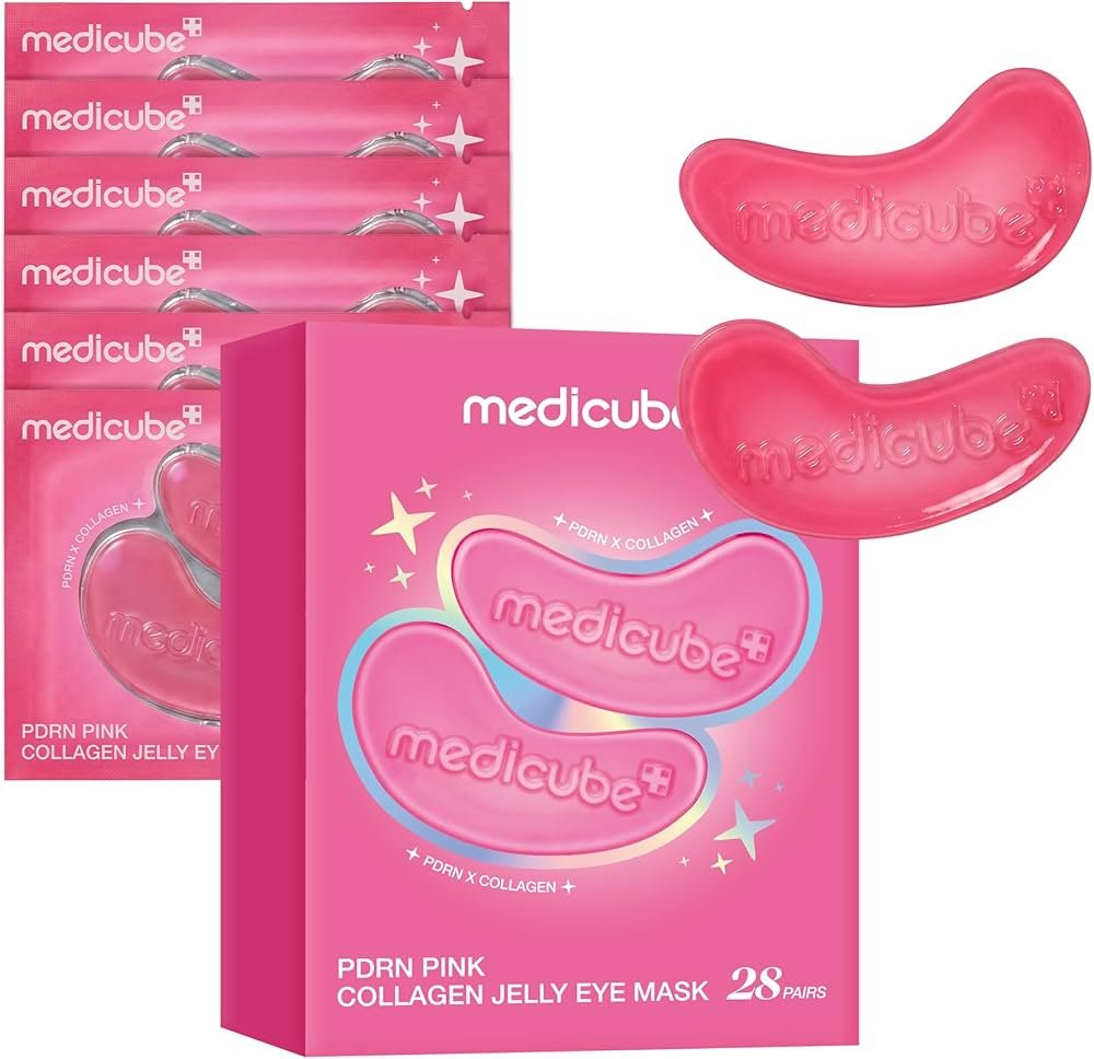 medicube Jelly Eye Mask PDRN Pink Collagen – Hydrogel Eye Patches,1 pairs