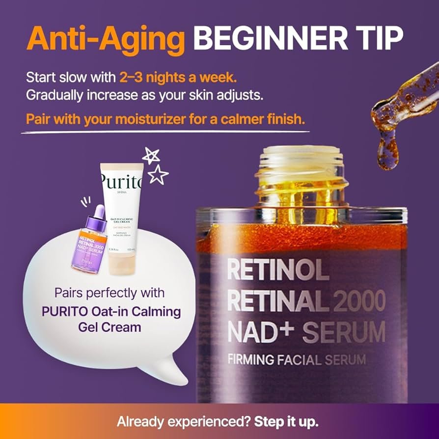 PURITO Retinol retinal 2000 nad+ serum