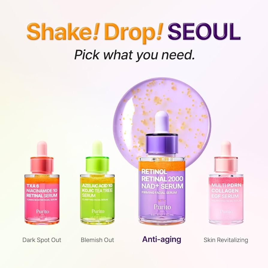 PURITO Retinol retinal 2000 nad+ serum