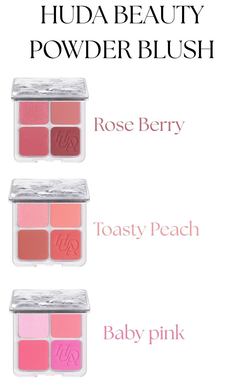 Huda beauty Blush Filter Blurring Blushlighters Palette
