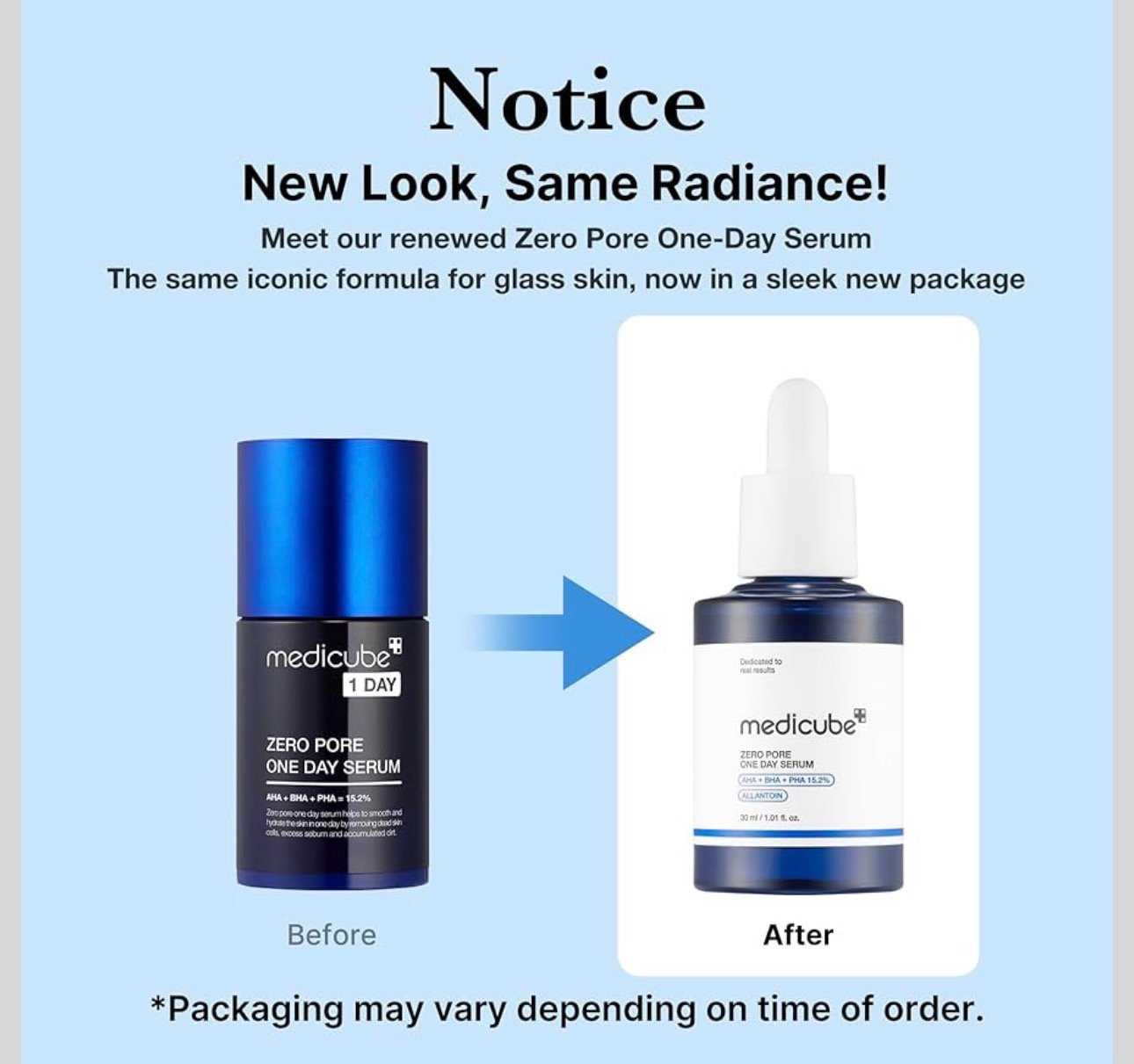 Medicube Zero Pore One-day Serum 30 ml سيروم القضاء على المسلم زيرو بور من ميديكوب 30 مل