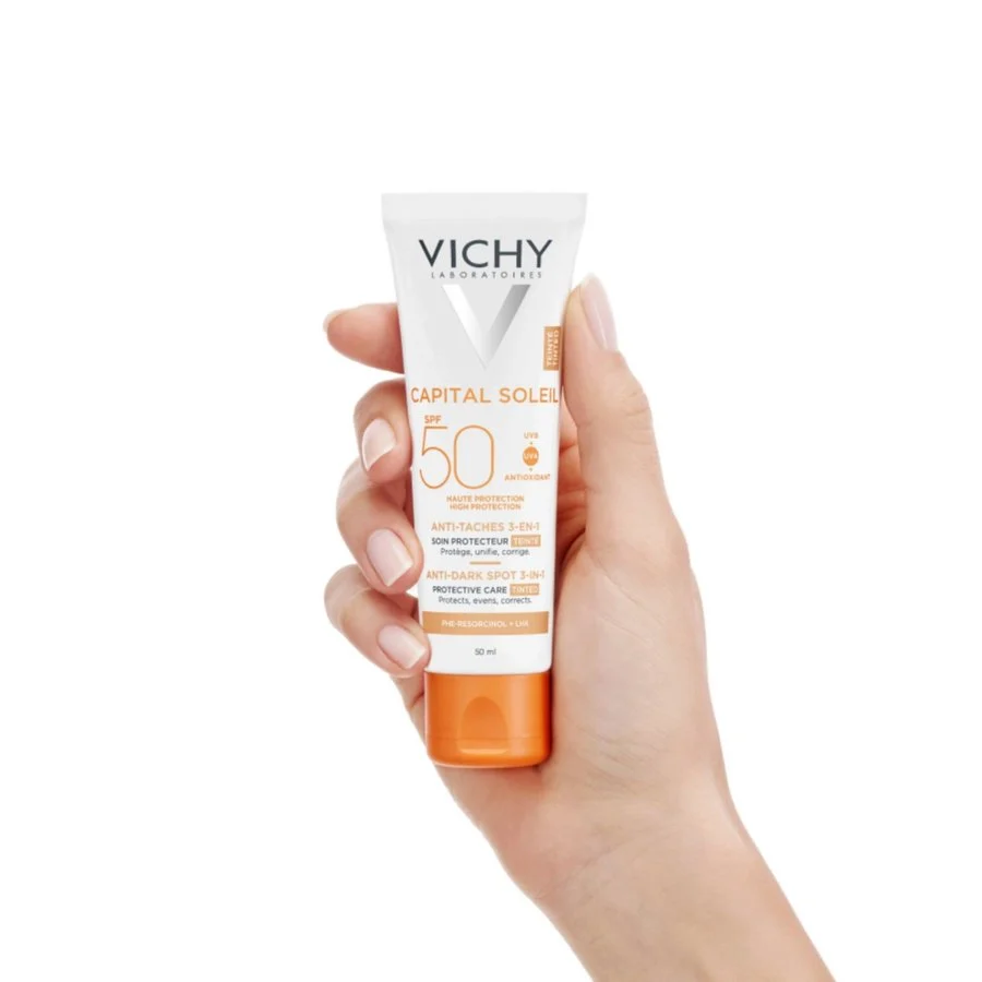 VICHY CAPITAL SOLEIL SOIN ANTI-TACHES TEINTÉ 3-EN-1 SPF 50+