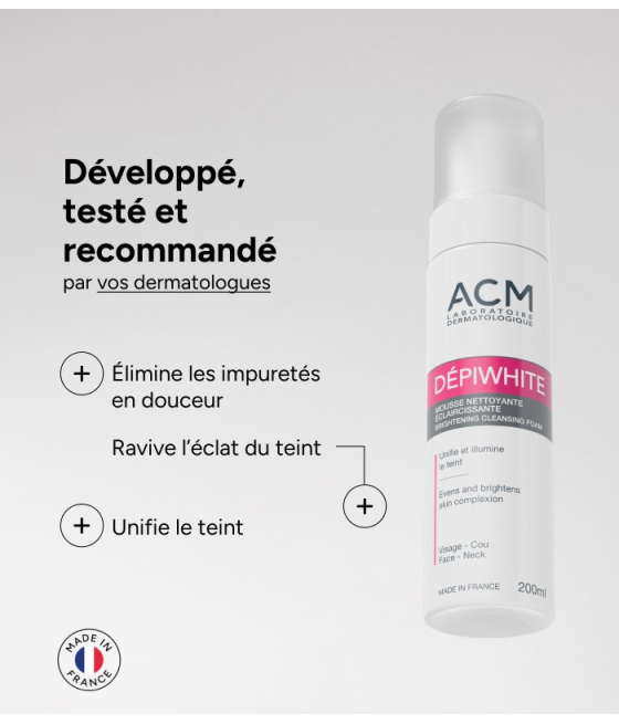 Dépiwhite Mousse Nettoyante Eclaircissante