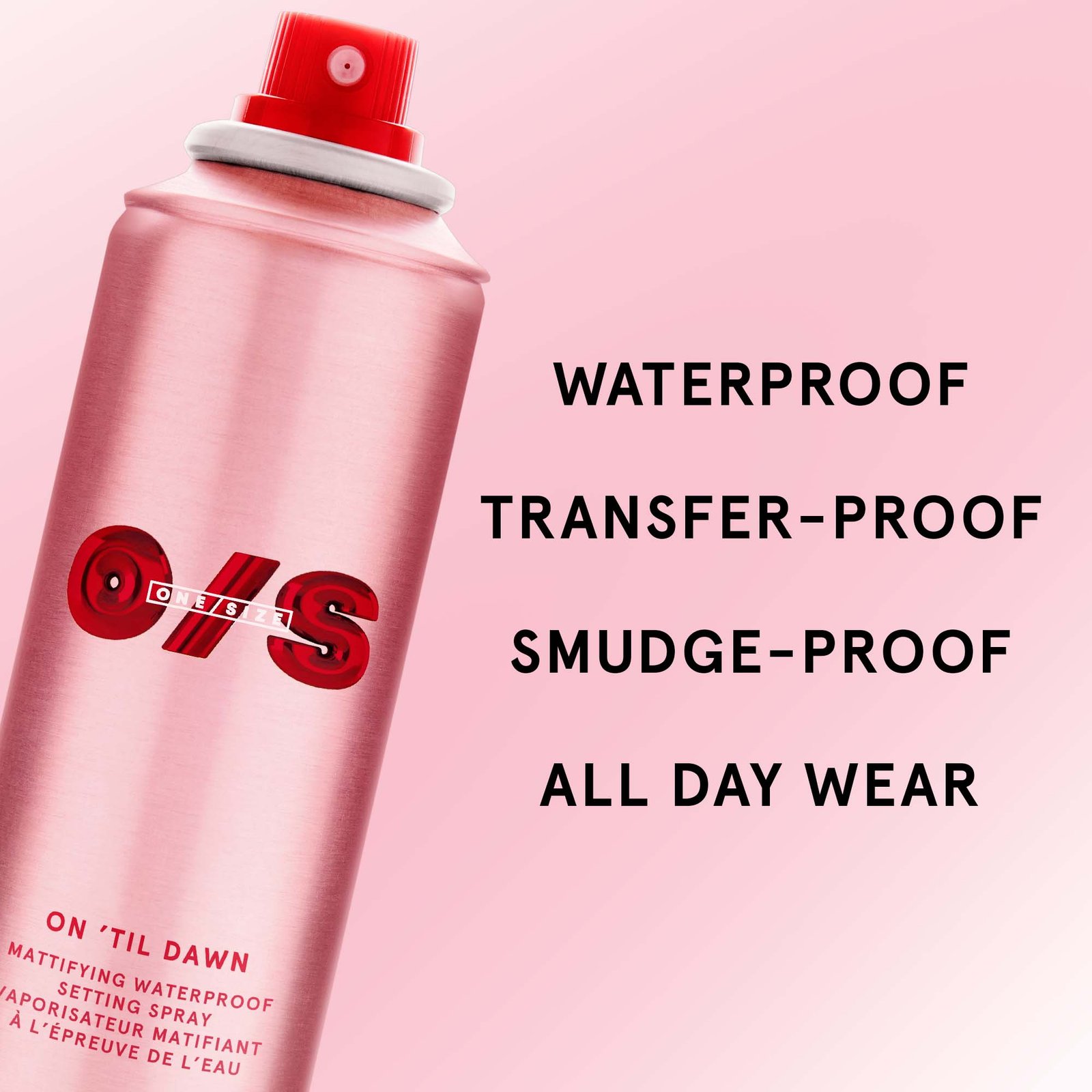 Onesize On ‘Til Dawn – Spray fixateur matifiant et waterproof 143 ml  بخاخ تثبيت المكياج بلمسة نهائية مطفّية ومقاومة للماءء