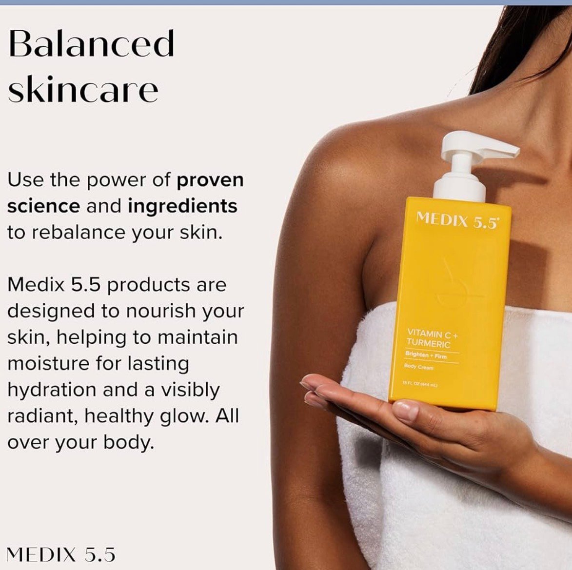 MEDIX Vitamin C Cream + Niacinamide Brightening Body Lotion | Anti Aging Moisturizer Vitamin C Lotion For Women & Men To Soften The Look Of Dark Spots, Wrinkles, & Uneven Looking Skin Tone, 15 Fl Oz