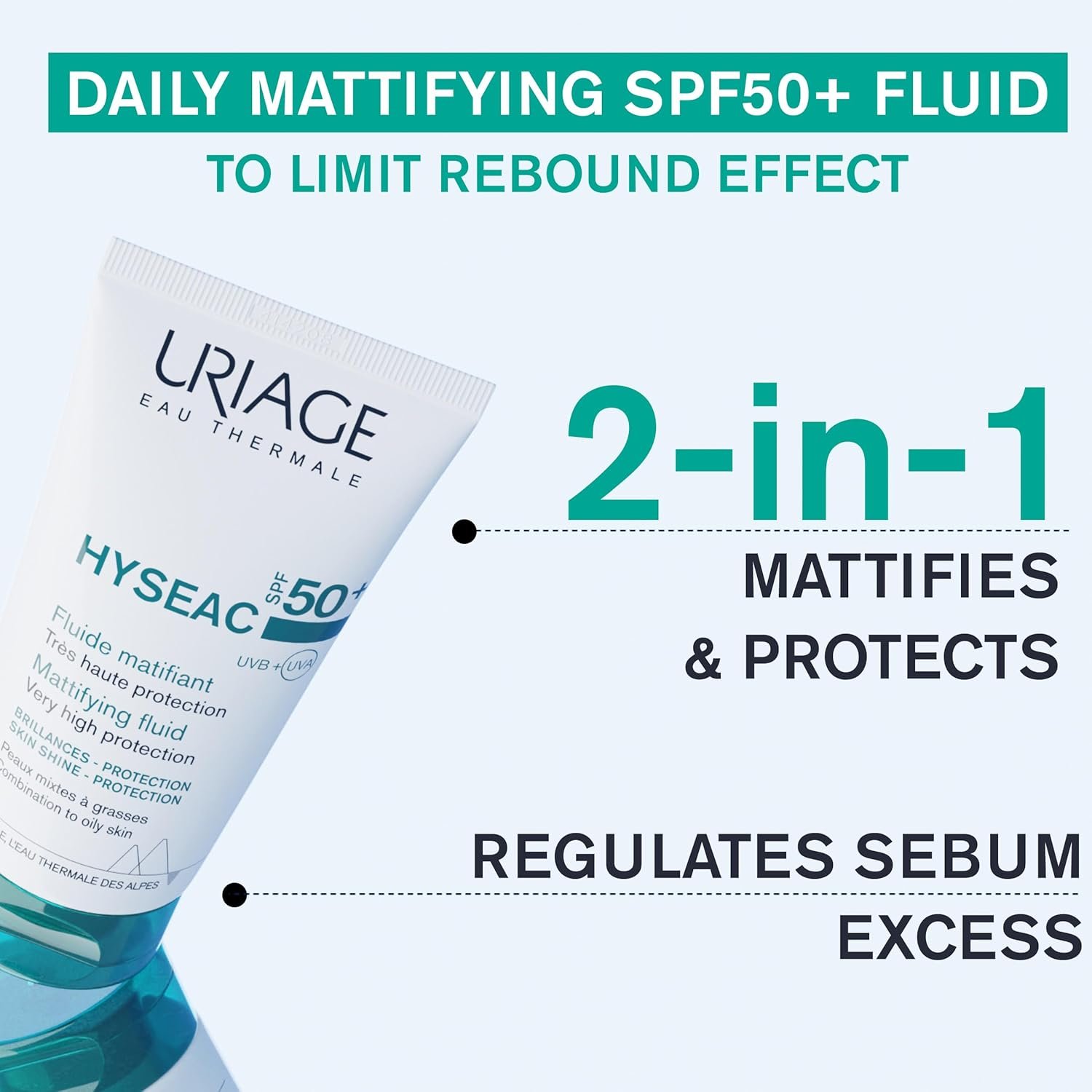 Uriage Hyseac Fluide Matifiant SPF50+ 50ML