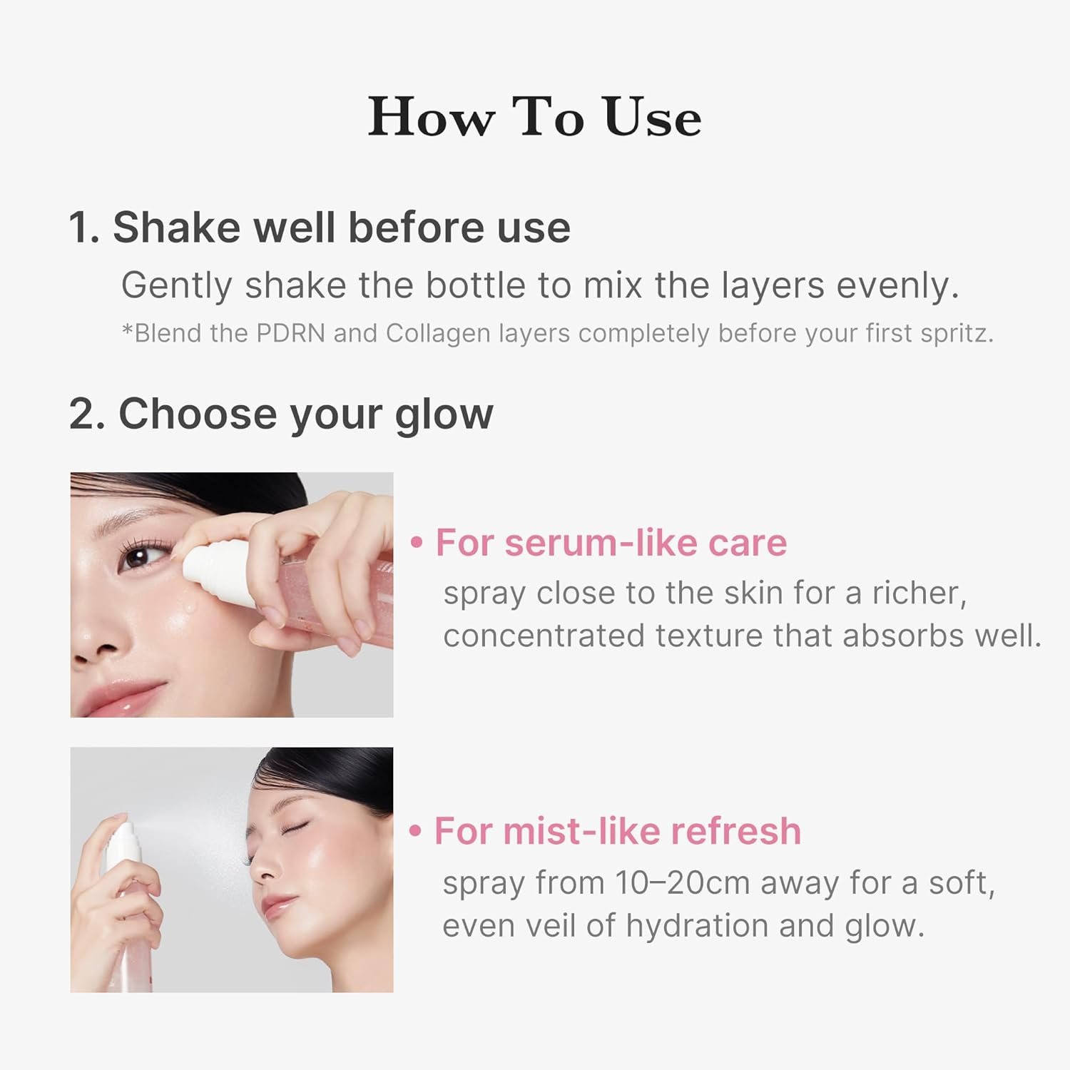 Medicube PDRN Pink Jelly Serum Mist, Spray Serum, Mist Lotion, Moisturizing Mist, Moisturizing Serum, Essence Mist, Dual-Layer, Lotion, Sensitive Skin, Dry Skin, Elastic, Pores, Texture