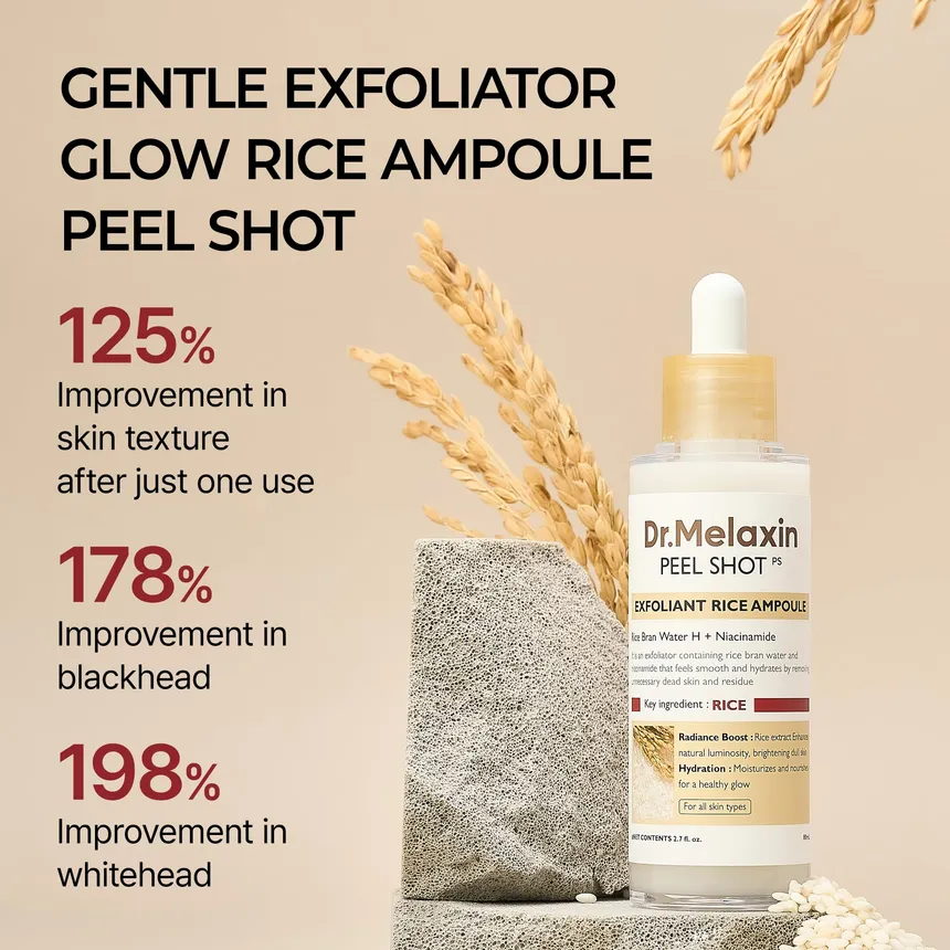 Dr.Melaxin -Peel Shot Exfoliant White Rice Ampoule 80ml