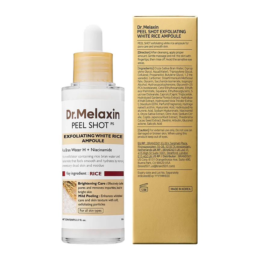 Dr.Melaxin -Peel Shot Exfoliant White Rice Ampoule 80ml
