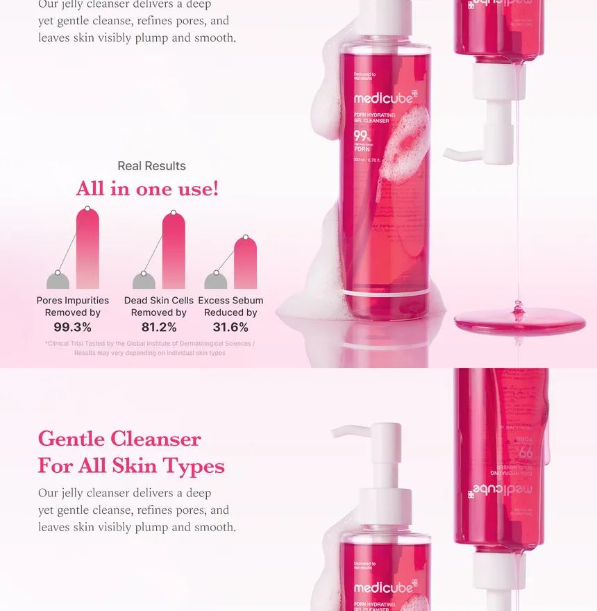 MEDICUBE- PDRN Hydrating Gel Cleanser – Gel nettoyant hydratant au PDRN