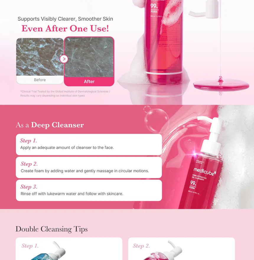 MEDICUBE- PDRN Hydrating Gel Cleanser – Gel nettoyant hydratant au PDRN