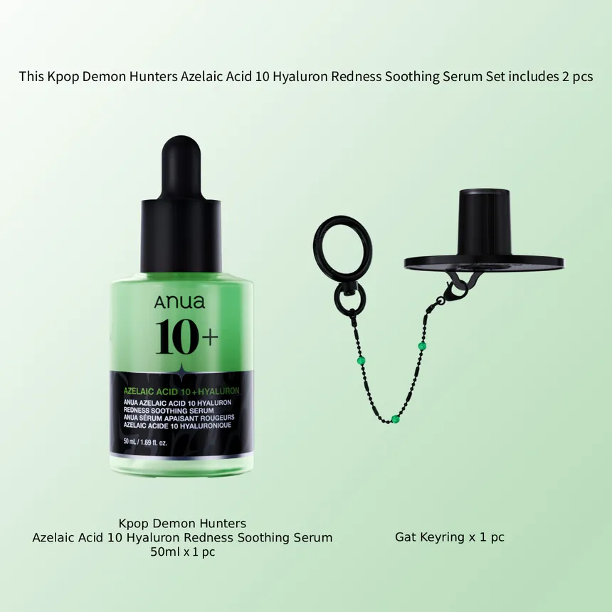 Anua – Kpop Demon Hunters Azelaic Acid 10 Hyaluron Redness Soothing Serum Set 50ml