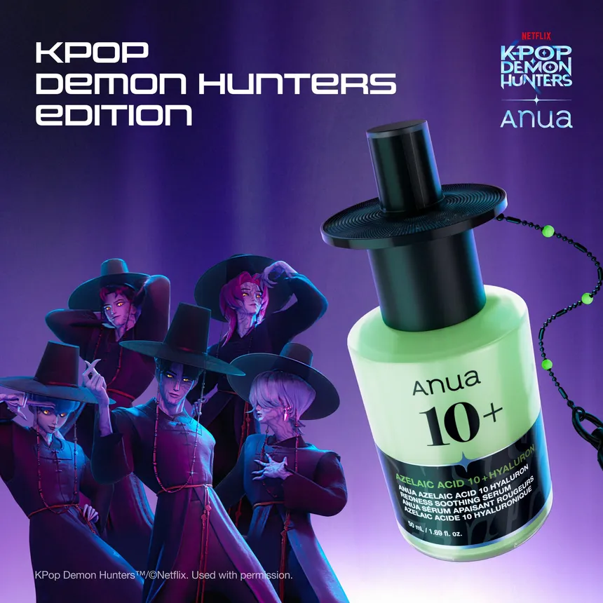Anua – Kpop Demon Hunters Azelaic Acid 10 Hyaluron Redness Soothing Serum Set 50ml