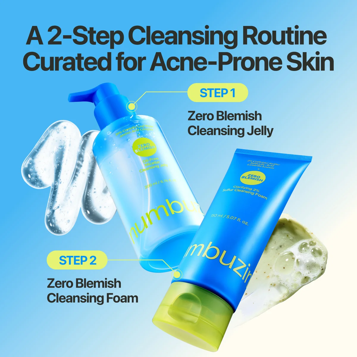 numbuzin Zero Blemish Oil-Free Micellar Cleansing Jelly 6.76 fl oz
