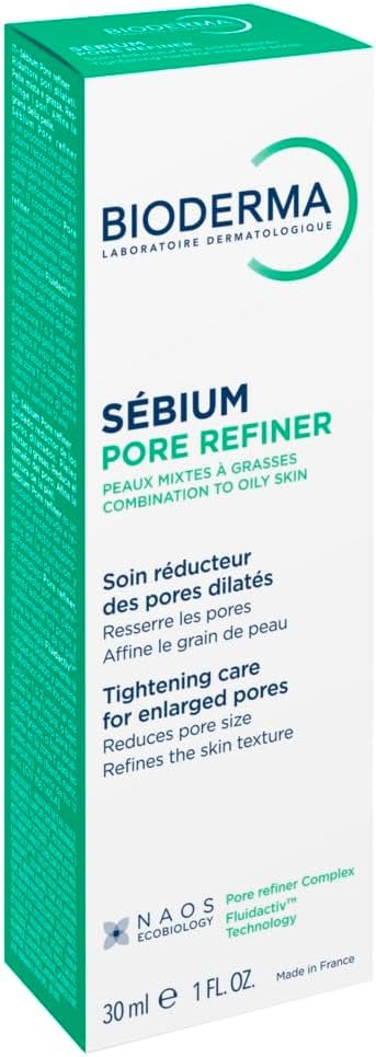 BIODERMA Sebium Pore Refiner Dermatological Corrector for Enlarged Pores – Refines Skin Grain, Reduces Shine, Dermatologist Prescribed – 30ml Tube